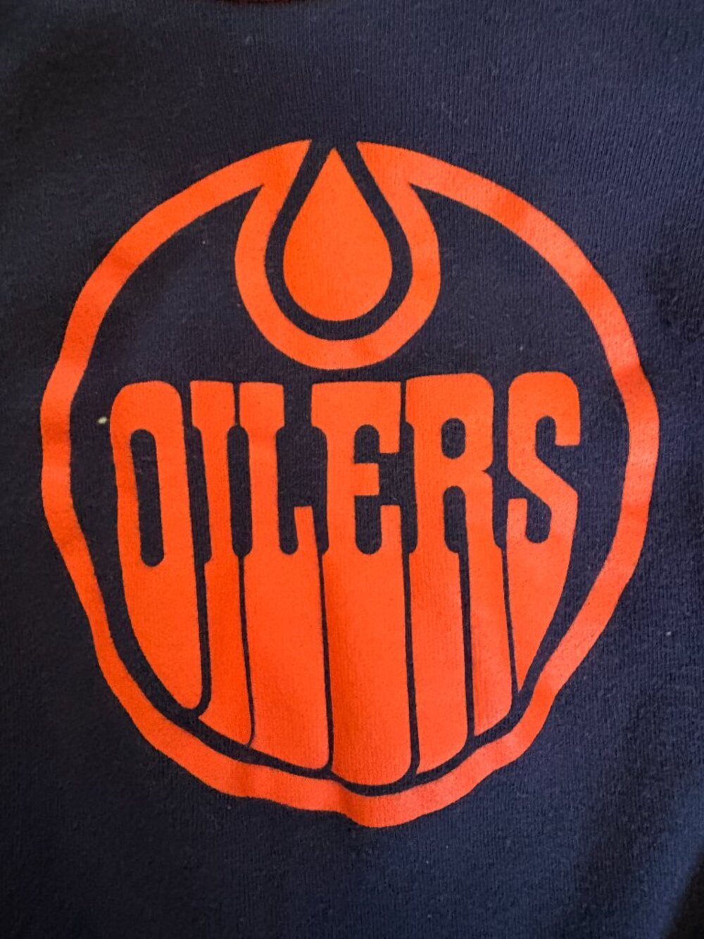 Baby NHL Edmonton Oilers Long Sleeve Bodysuit Blue Orange 24 months Hockey - Picture 3 of 7